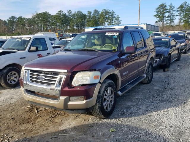 1FMEU64827UA84124 - 2007 FORD EXPLORER E MAROON photo 2