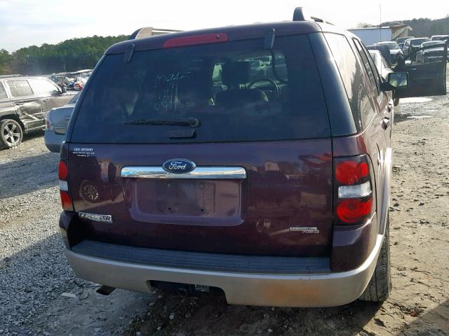 1FMEU64827UA84124 - 2007 FORD EXPLORER E MAROON photo 9