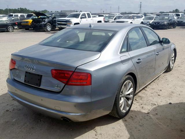 WAUAVAFD5CN006564 - 2012 AUDI A8 QUATTRO GRAY photo 4