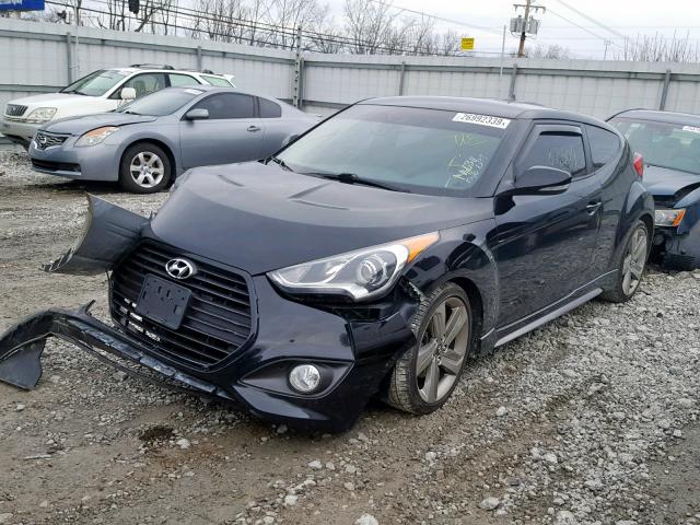 KMHTC6AEXDU142867 - 2013 HYUNDAI VELOSTER T BLACK photo 2