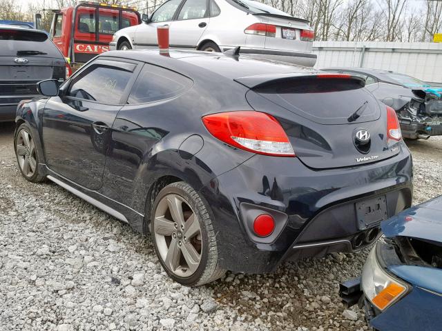 KMHTC6AEXDU142867 - 2013 HYUNDAI VELOSTER T BLACK photo 3