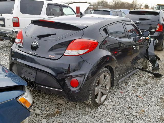 KMHTC6AEXDU142867 - 2013 HYUNDAI VELOSTER T BLACK photo 4