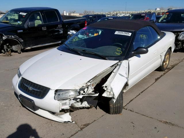 3C3EL55H1XT574553 - 1999 CHRYSLER SEBRING JX WHITE photo 2