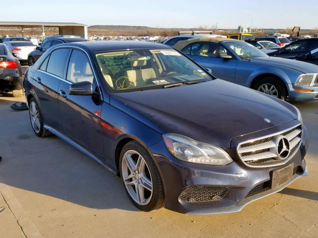 WDDHF5KB9EB007723 - 2014 MERCEDES-BENZ E 350 BLUE photo 1