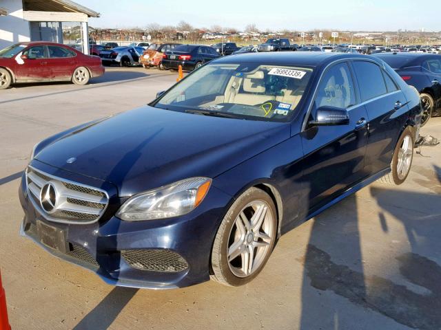 WDDHF5KB9EB007723 - 2014 MERCEDES-BENZ E 350 BLUE photo 2