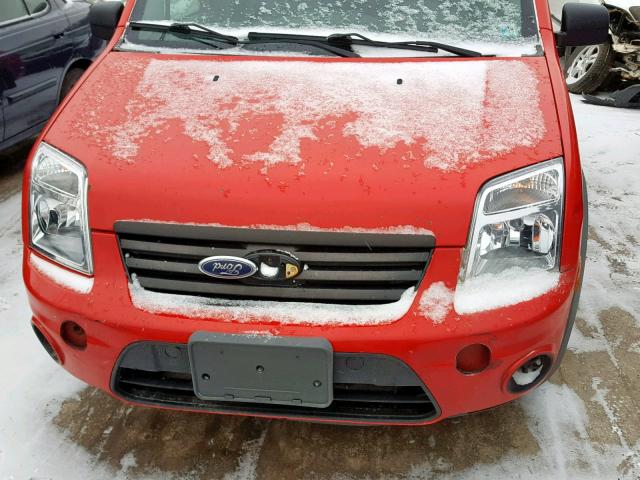 NM0KS9BN6AT042461 - 2010 FORD TRANSIT CO RED photo 7