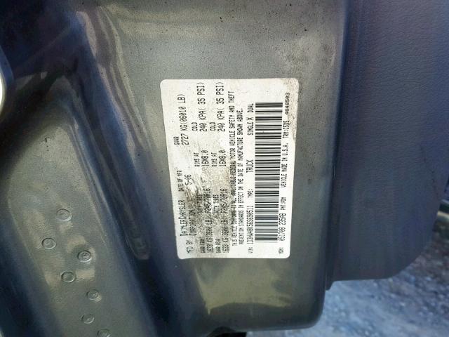 1D3HW48K56S690511 - 2006 DODGE DAKOTA QUA GRAY photo 10