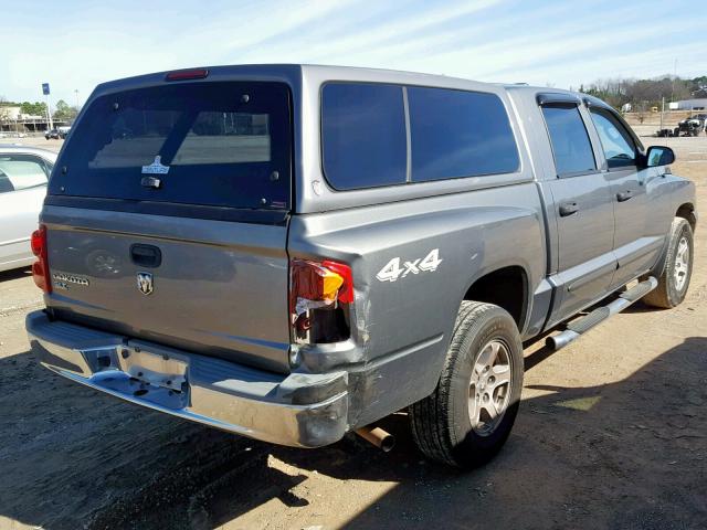 1D3HW48K56S690511 - 2006 DODGE DAKOTA QUA GRAY photo 4