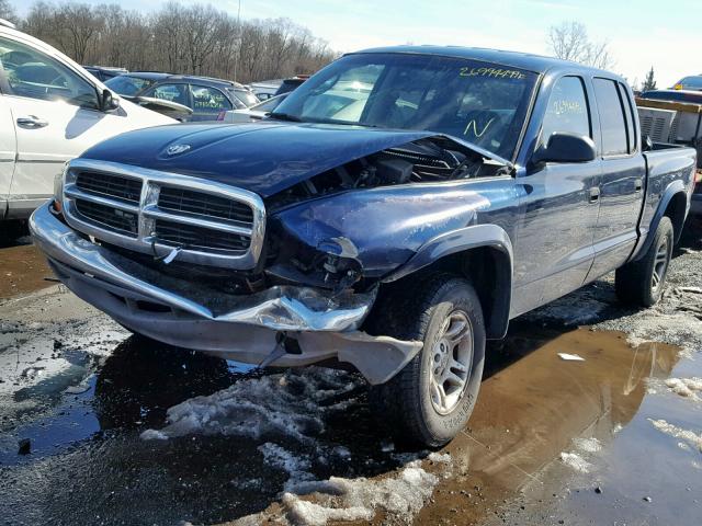 1D7HG48N83S326150 - 2003 DODGE DAKOTA QUA BLUE photo 2