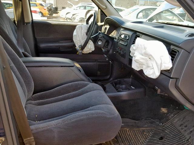 1D7HG48N83S326150 - 2003 DODGE DAKOTA QUA BLUE photo 5