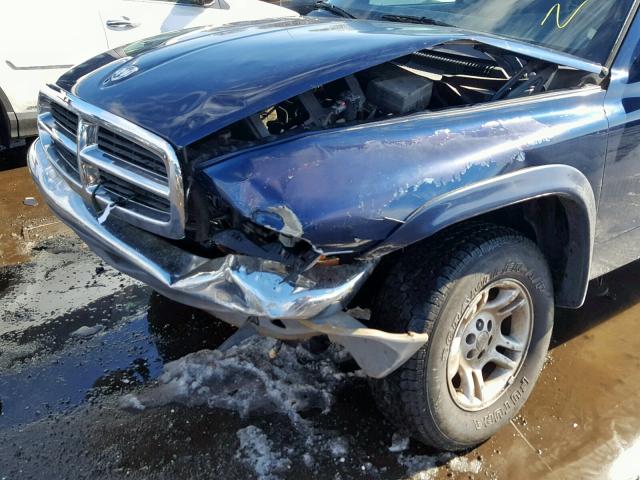 1D7HG48N83S326150 - 2003 DODGE DAKOTA QUA BLUE photo 9