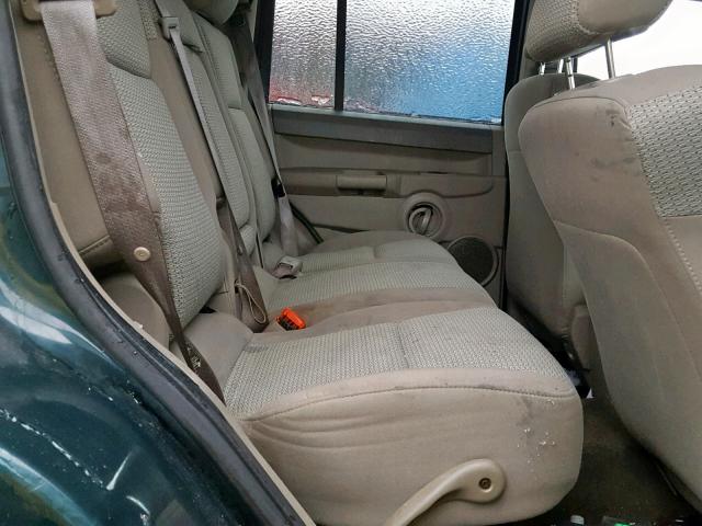 1J8HG48N76C144778 - 2006 JEEP COMMANDER TEAL photo 6