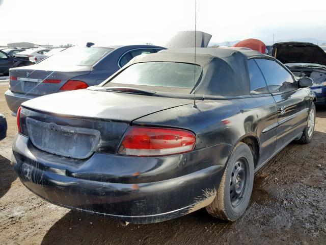 1C3EL45X84N319458 - 2004 CHRYSLER SEBRING LX BLACK photo 4