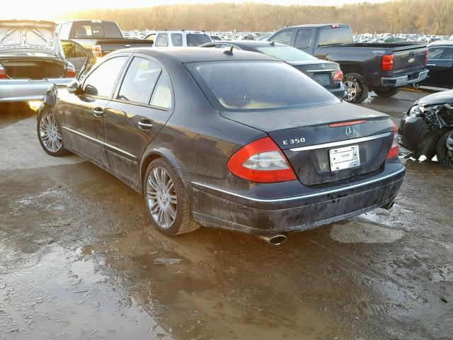 WDBUF56X68B190547 - 2008 MERCEDES-BENZ E 350 BLACK photo 3