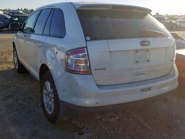 2FMDK38C18BA84251 - 2008 FORD EDGE SEL WHITE photo 3