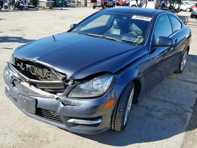 WDDGJ4HB0EG280306 - 2014 MERCEDES-BENZ C 250 GRAY photo 2