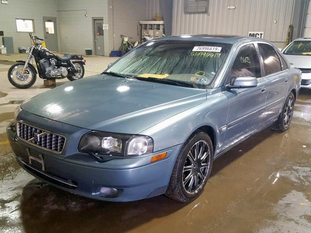 YV1TR91Z141363907 - 2004 VOLVO S80 T6 TEAL photo 2