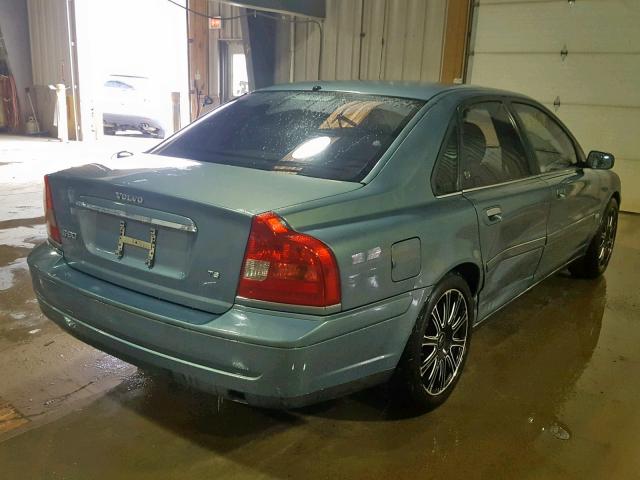 YV1TR91Z141363907 - 2004 VOLVO S80 T6 TEAL photo 4