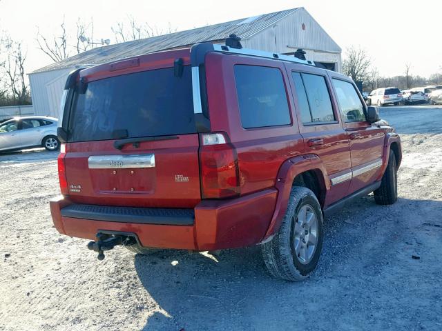 1J8HG58N46C214811 - 2006 JEEP COMMANDER MAROON photo 4