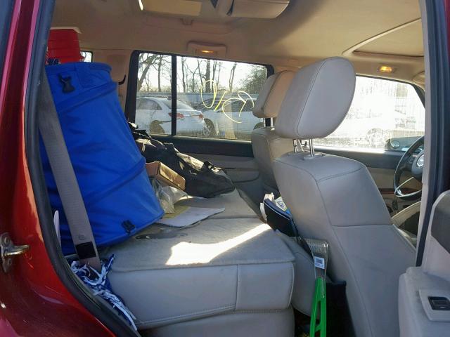 1J8HG58N46C214811 - 2006 JEEP COMMANDER MAROON photo 6