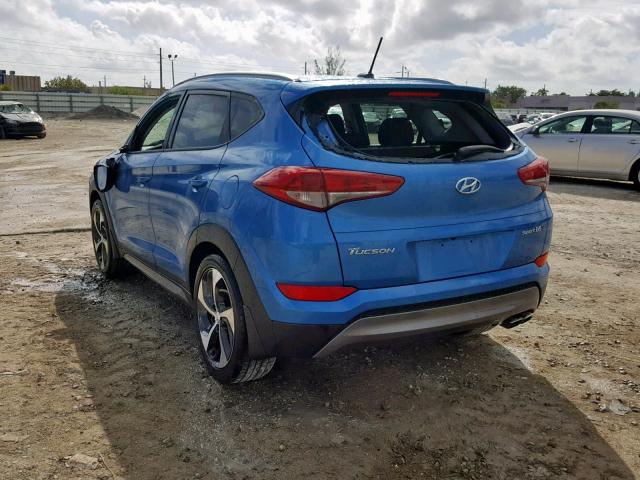 KM8J33A23GU211978 - 2016 HYUNDAI TUCSON LIM BLUE photo 3