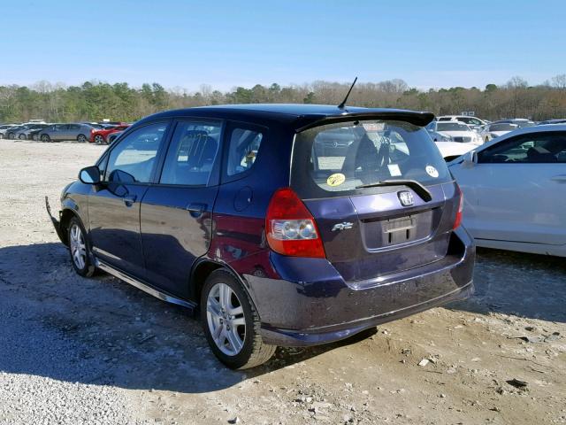 JHMGD38608S010894 - 2008 HONDA FIT BLUE photo 3