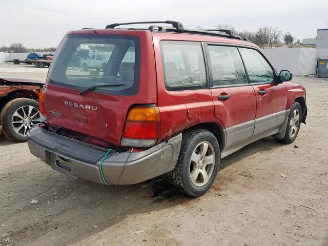 JF1SF6551XH750426 - 1999 SUBARU FORESTER S RED photo 4