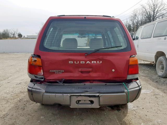 JF1SF6551XH750426 - 1999 SUBARU FORESTER S RED photo 9
