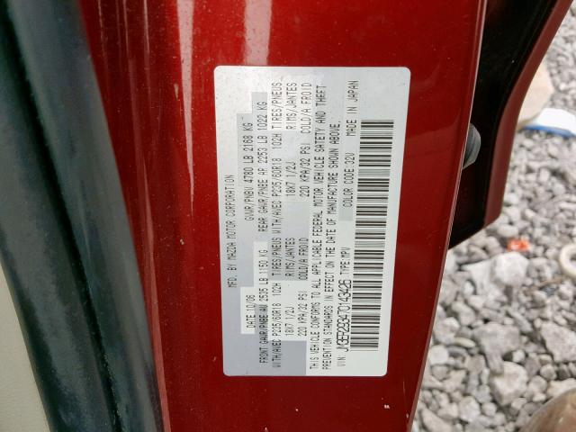 JM3ER293470143426 - 2007 MAZDA CX-7 RED photo 10