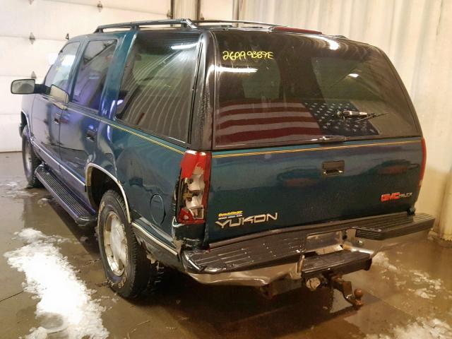 1GKEK13R2TJ708902 - 1996 GMC YUKON GREEN photo 3