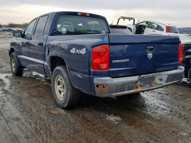 1D7HW28K56S671928 - 2006 DODGE DAKOTA QUA BLUE photo 3