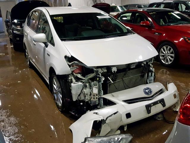 JTDZN3EU8D3275223 - 2013 TOYOTA PRIUS V WHITE photo 1