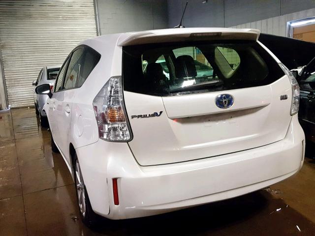 JTDZN3EU8D3275223 - 2013 TOYOTA PRIUS V WHITE photo 3