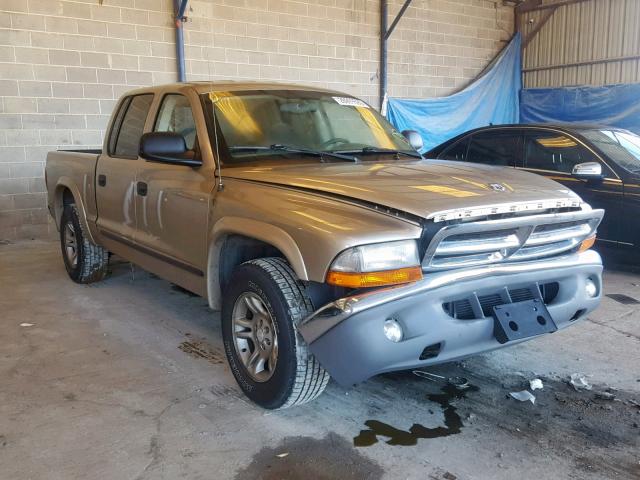 1D7HL48NX3S374728 - 2003 DODGE DAKOTA QUA TAN photo 1