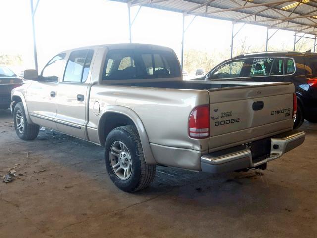 1D7HL48NX3S374728 - 2003 DODGE DAKOTA QUA TAN photo 3