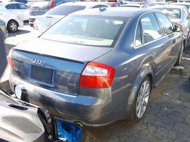 WAUJT68E35A042708 - 2005 AUDI A4 3.0 GRAY photo 4