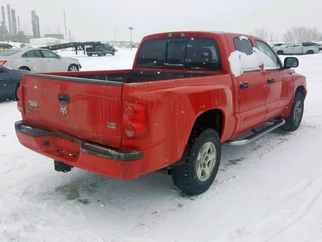 1D7HW48N75S158507 - 2005 DODGE DAKOTA QUA RED photo 4