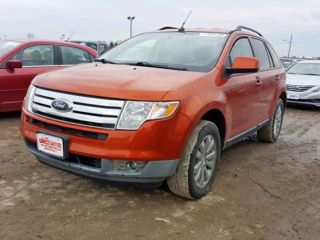 2FMDK48C78BA56170 - 2008 FORD EDGE SEL ORANGE photo 2