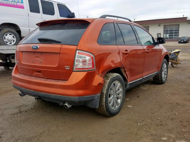 2FMDK48C78BA56170 - 2008 FORD EDGE SEL ORANGE photo 4