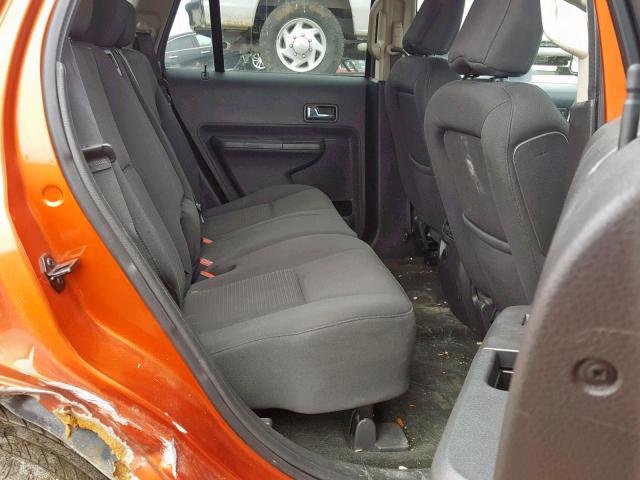 2FMDK48C78BA56170 - 2008 FORD EDGE SEL ORANGE photo 6