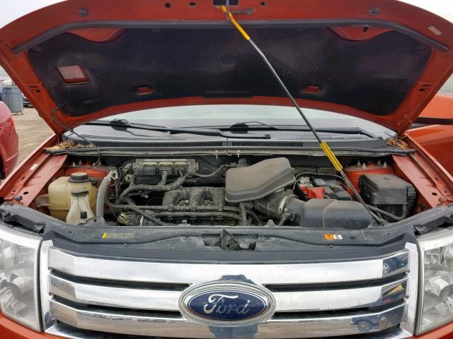 2FMDK48C78BA56170 - 2008 FORD EDGE SEL ORANGE photo 7