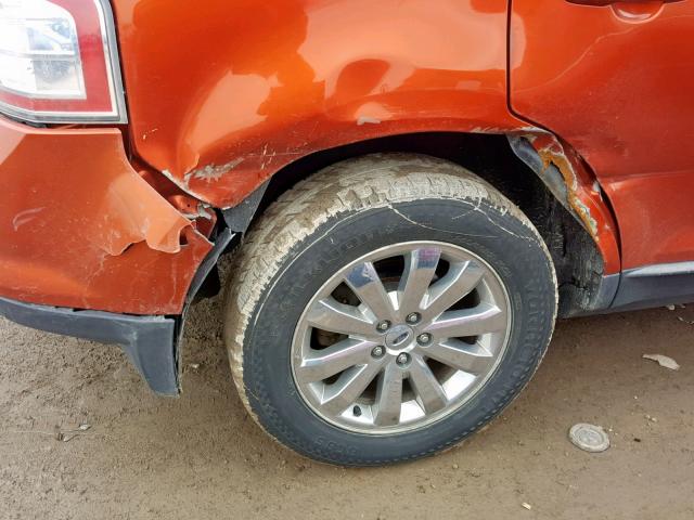 2FMDK48C78BA56170 - 2008 FORD EDGE SEL ORANGE photo 9