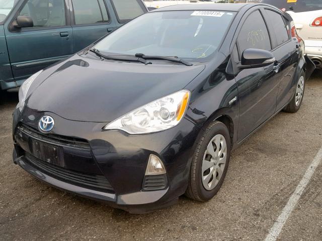 JTDKDTB38D1531114 - 2013 TOYOTA PRIUS C BLACK photo 2