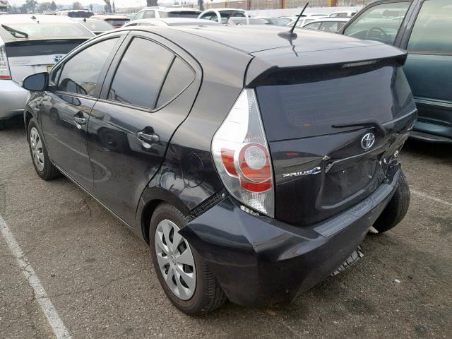 JTDKDTB38D1531114 - 2013 TOYOTA PRIUS C BLACK photo 3