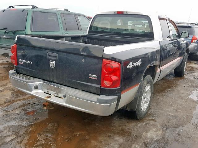 1D7HW48N75S194990 - 2005 DODGE DAKOTA QUA TWO TONE photo 4