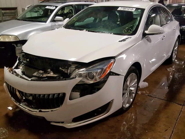 2G4GS5GX1G9172932 - 2016 BUICK REGAL PREM WHITE photo 2