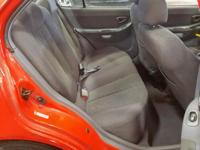 KMHCG45C42U339497 - 2002 HYUNDAI ACCENT GL RED photo 6