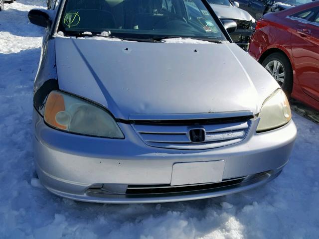 2HGES15241H518417 - 2001 HONDA CIVIC DX SILVER photo 9