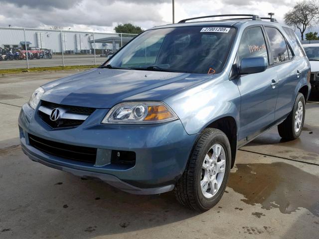 2HNYD188X6H508403 - 2006 ACURA MDX TOURIN TEAL photo 2