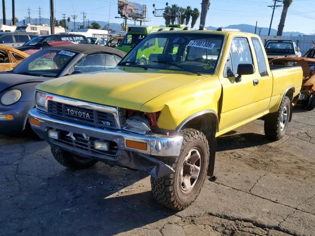 JT4VN13D1M5051124 - 1991 TOYOTA PICKUP 1/2 YELLOW photo 2